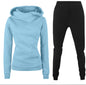 Ladies Hooded Sweater Casual Suit Two-piece Set