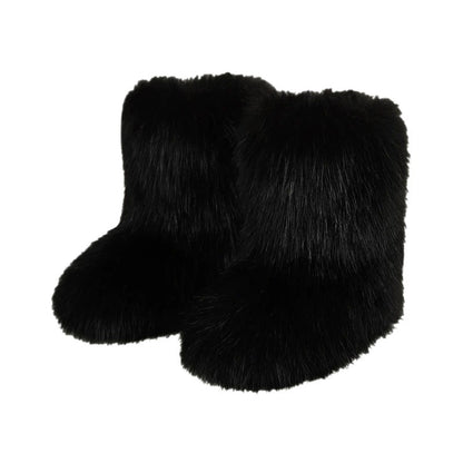 European And American Imitation Raccoon Fur Winter Warm Mid-calf Women's Shoes European And American Imitation Raccoon Fur Winter Warm Mid-calf Women's Shoes Product information: Inner Material: Plush Color: Imitation Raccoon Fur Khaki, Imitation Raccoon