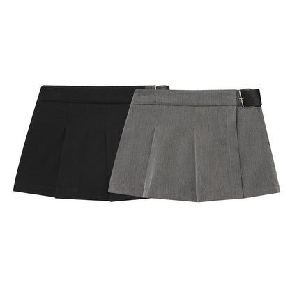 Women's Pure Desire Wide Pleated Belt Culottes