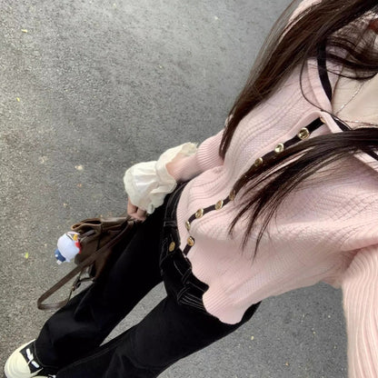 Off-shoulder Sweater Cardigan Cute Youth-looking