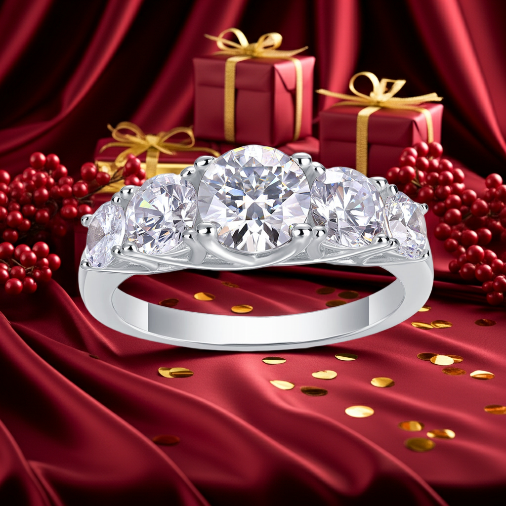 1 Carat Moissanite Wedding Ring in S925 Silver