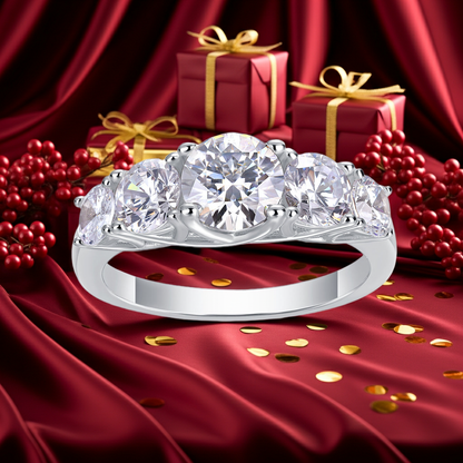 1 Carat Moissanite Wedding Ring in S925 Silver